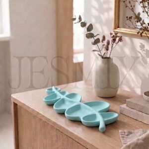 Eucalyptus Multi-Compartment Leaf Trinket Tray (Customizable Colors)