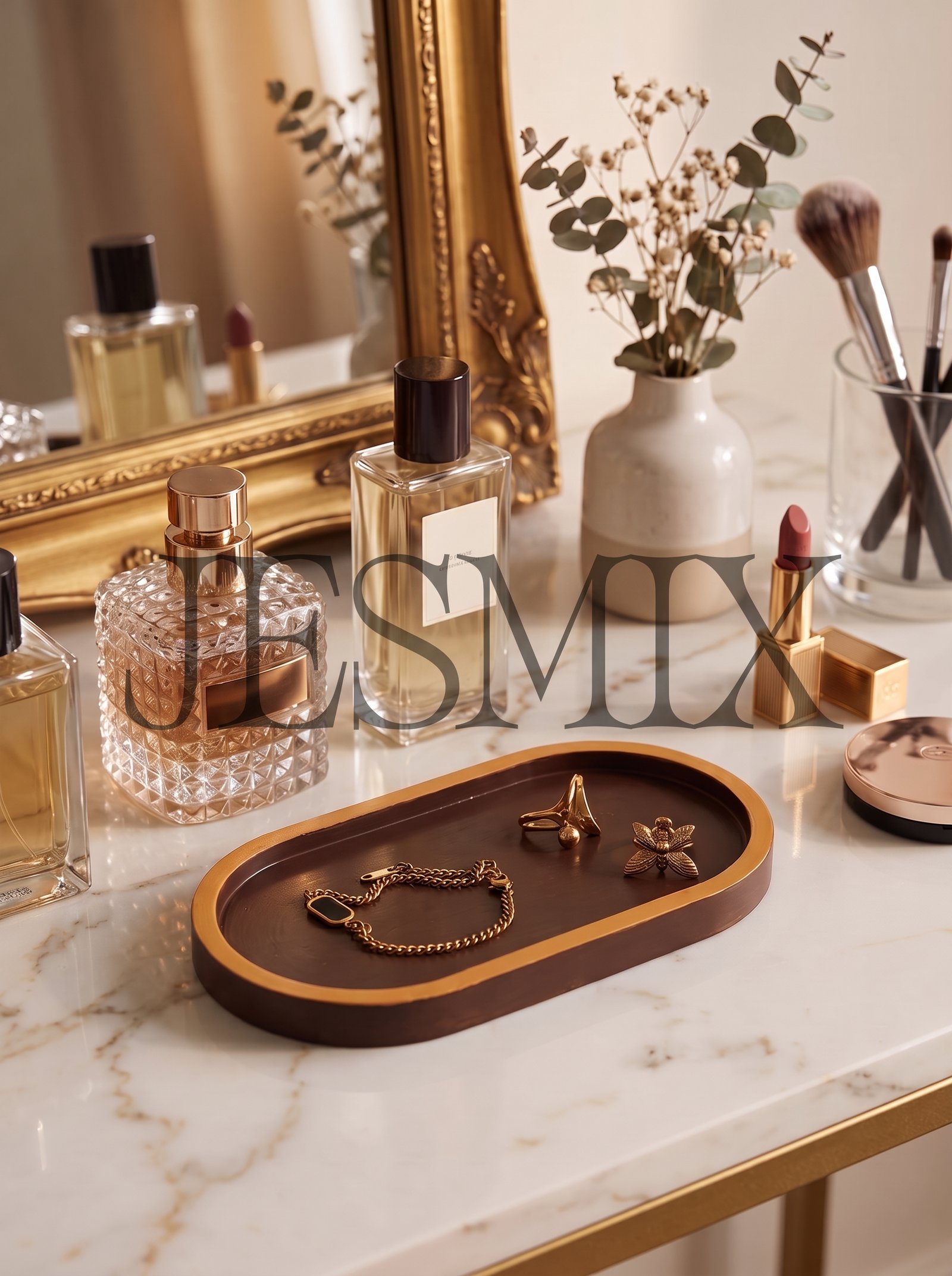 JESMIX Handcrafted Minimalist Capsule Tray – Premium Dual-Tone Oval Trinket Dish - Image 2
